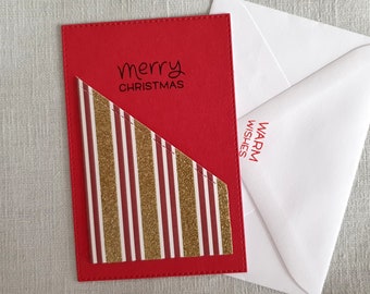 クリスマス ギフト カード ホルダー - 封筒付き「メリー クリスマス」カード、ギフトカード、クーポンまたは現金用