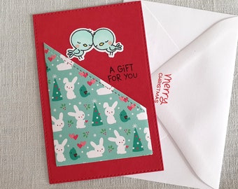 Gift card holder, Christmas gift card envelope, holder for gift cards or cash
