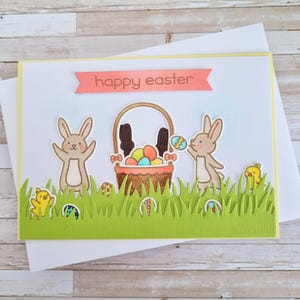 Cartão de Páscoa feito à mão “Feliz Páscoa” – cartão dobrável com envelope A6