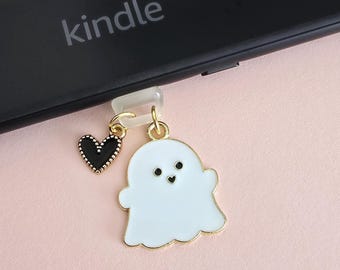 Kindle USB-C Staubschutz Charm • Leuchtender Stecker im Dunkeln • Süßer Geist • E-Reader Zubehör