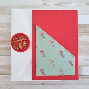 Porta carte regalo di Natale con sigillo in ceralacca, busta per carte regalo, porta carte regalo o contanti
