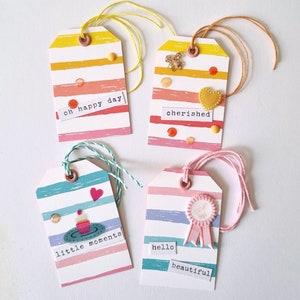 Ensemble d'étiquettes cadeaux colorées pour bullet journal, scrapbooking et plus encore