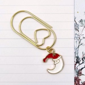 Paperclip Christmas Santa Claus Moon Paperclip Heart