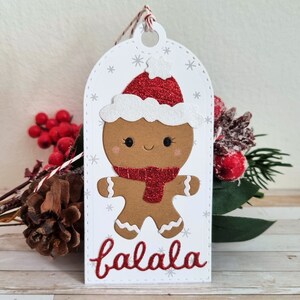Handgemachter Lebkuchenmännchen Geschenkanhänger – Ein funkelndes Highlight für deine Geschenke!