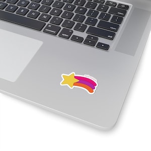 Sticker étoile filante fierté lesbienne, sticker espace sécurisé LGBTQA, sticker de soutien LGBTQ, sticker fierté arc-en-ciel, sticker fierté LGBT, bisexuel