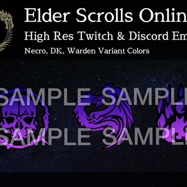 Elder Scrolls en ligne | Pack Emoji Nécromancien, Chevalier Dragon, Warden Variant Colors