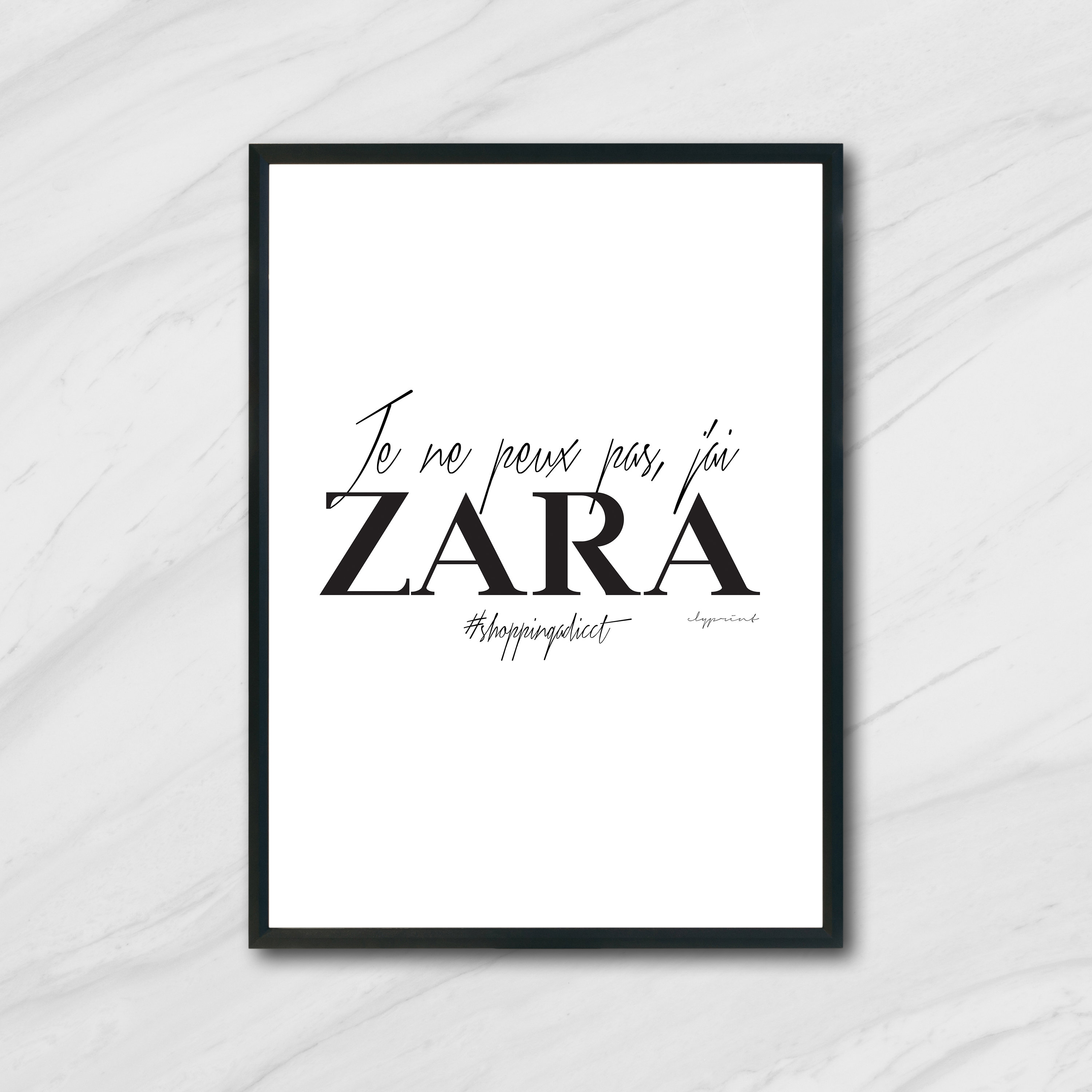 Ready-to-print Poster Zara Shopping Original Poster Modern - Etsy