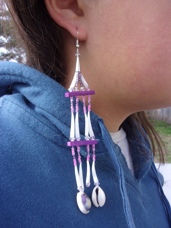 dentalium shell earrings