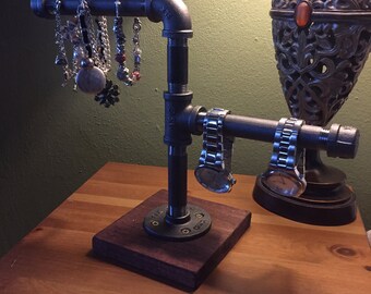 Jewelry Display/Industrial Home Decor/Bracelet Holder/Industrial Jewelry Stand/Necklace Stand/Handmade Decor/Gift Idea