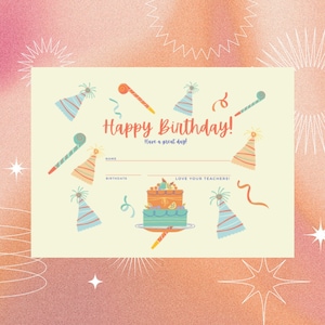 Para Alunos de Professores Certificado de FELIZ ANIVERSÁRIO **download DIGITAL**