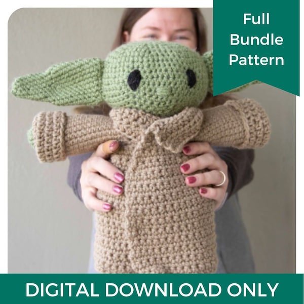 Life-Sized Crochet THE CHILD Full Bundle Pattern - Digital Download
