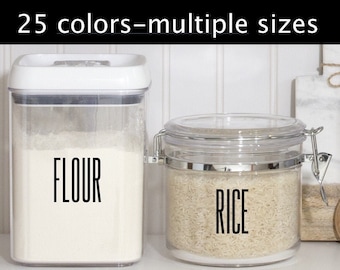Personalized Pantry Labels, Custom Vinyl Decals, Kitchen Organization