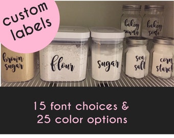 Details about / Kitchen Canister Decals//Kitchen Canister Labels//Pantry Labels//Canister CREATEOWN