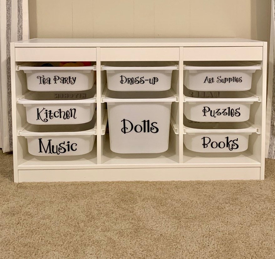 Custom Toy Bin Labels Toy Organization Labels Trofast Bin Etsy