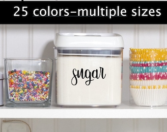 Custom Vinyl Pantry Labels, Kitchen Organization, Personalized Decals