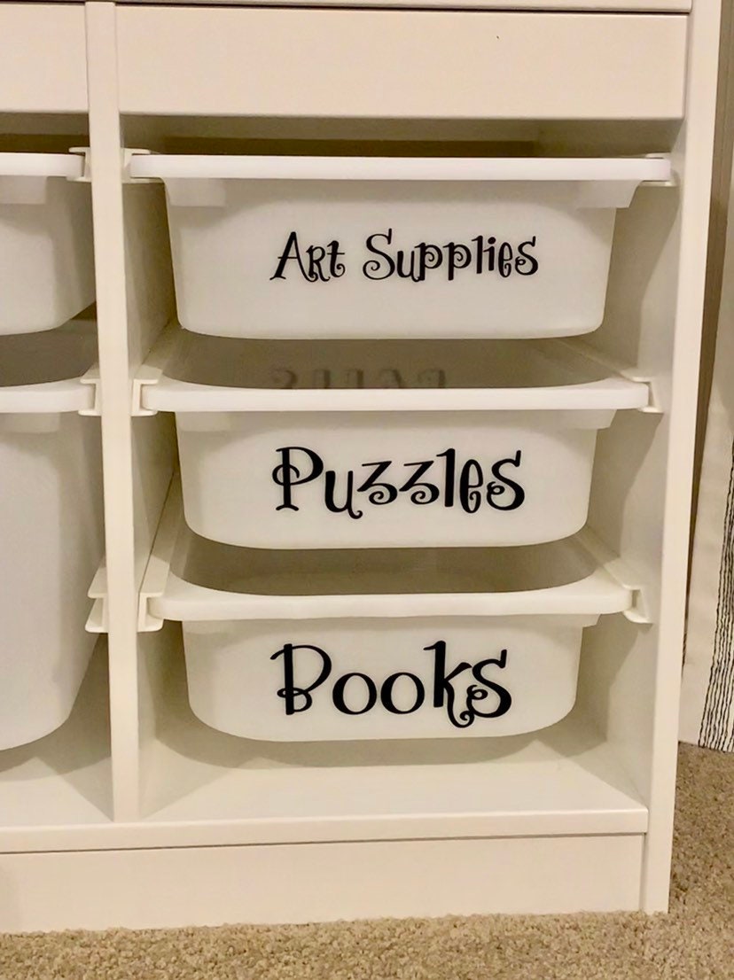 Custom Toy Bin Labels Toy Organization Labels Trofast Bin Etsy