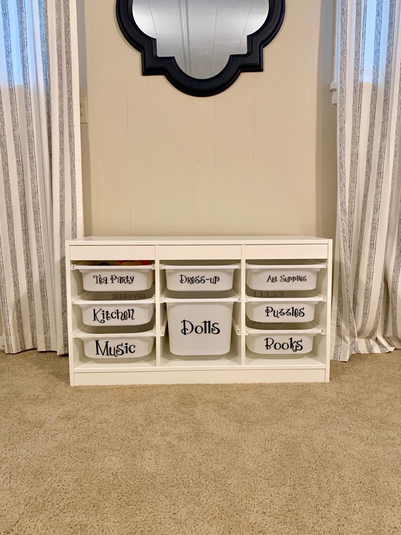 Custom Toy Bin Labels Toy Organization Labels Trofast Bin Etsy