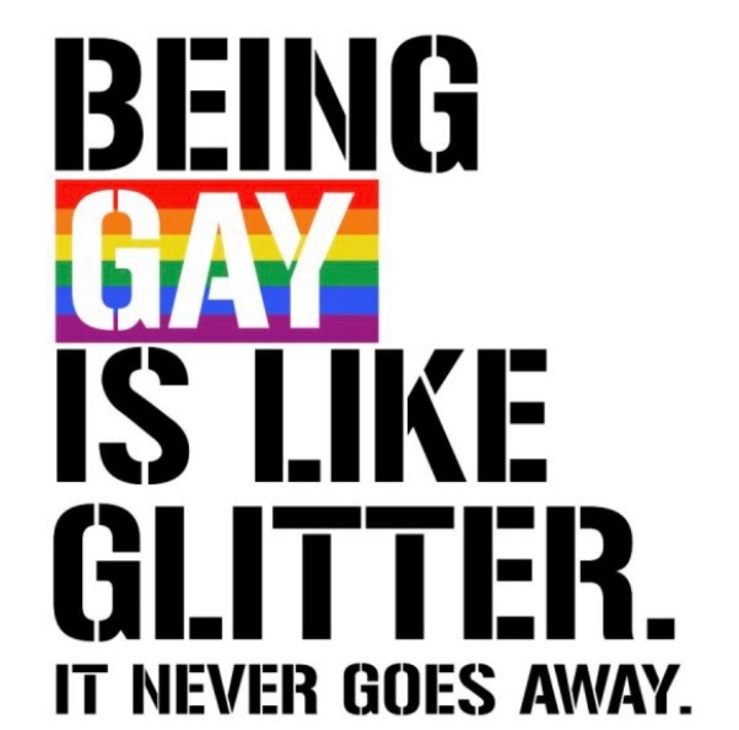 Large 1.5 inch stickers Being Gay is like Glitter LGBT Etsy