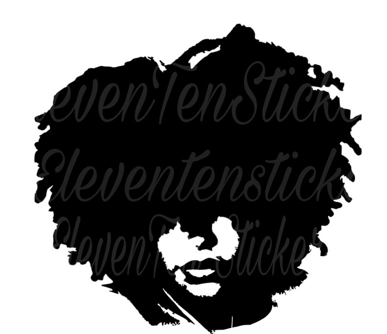 Vinyl DECAL Black African American Decal Ethnic Afro woman Etsy