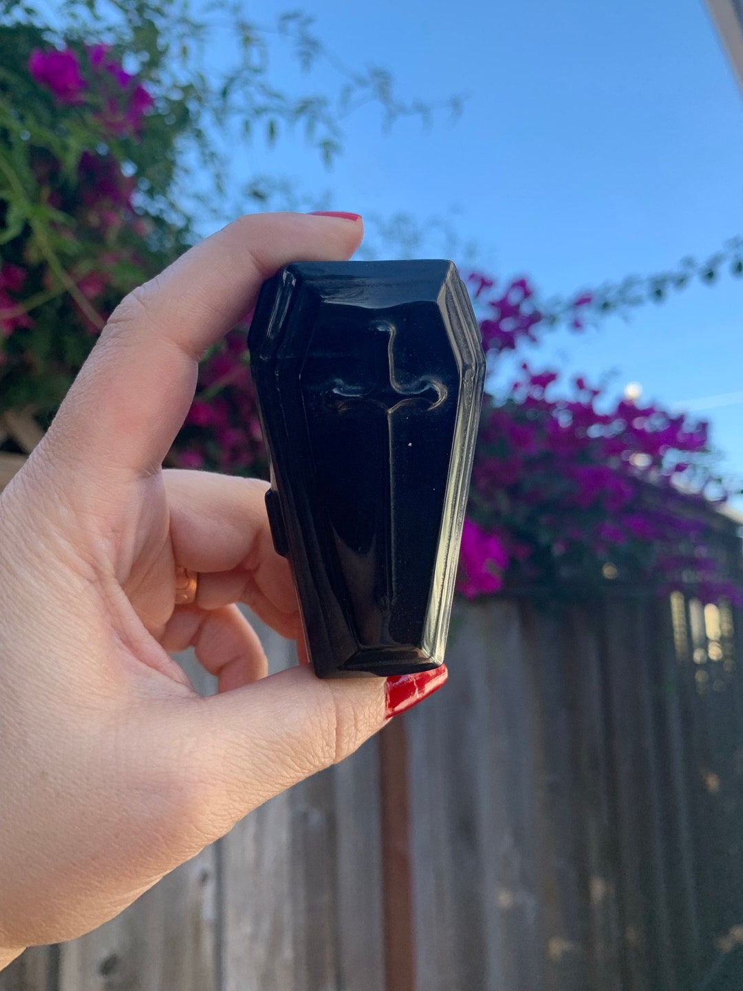 Black Obsidian Coffin - Etsy