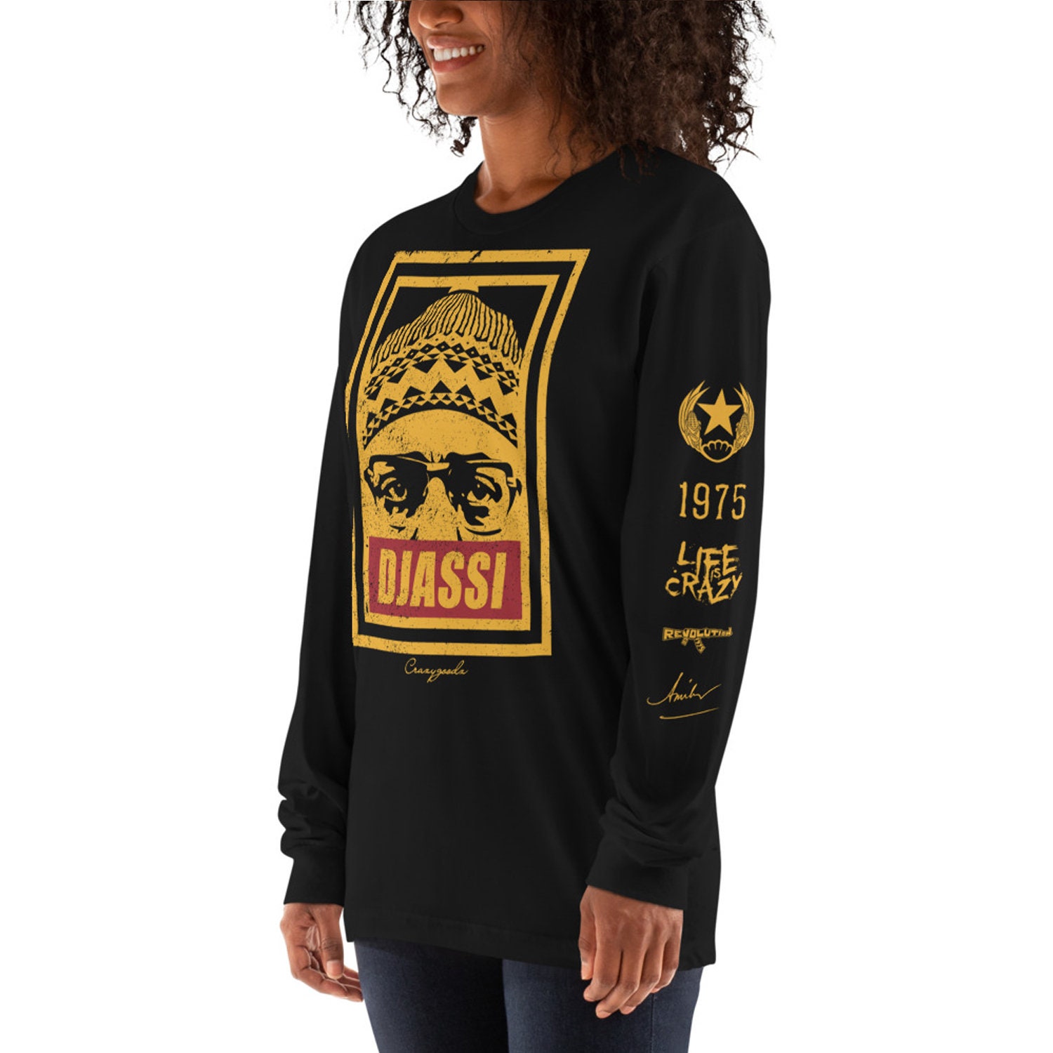 Cabralista Revolutionary Leaders Vintage 'Abel Djassi' Long sleeve t-shirt Amilcar Cabral Shirt African Culture tee