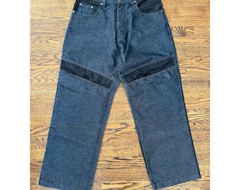 Pantalones vaqueros anchos de mezclilla Rocawear estilo vintage Y2K, lavado oscuro, talla 34