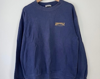 Vintage Aeropostale Sport Logo Navy Blue Sweatshirt
