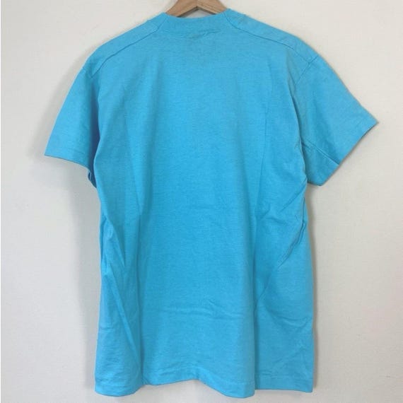 Vintage 90's Marcella Pub Bar Bear Beer Mountain Nature Art Blue Tee Shirt Large View 3