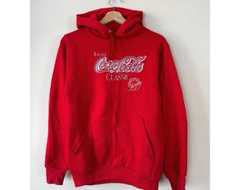 Vintage 90's Coca Cola Classic Soda Snack Red Hoodie