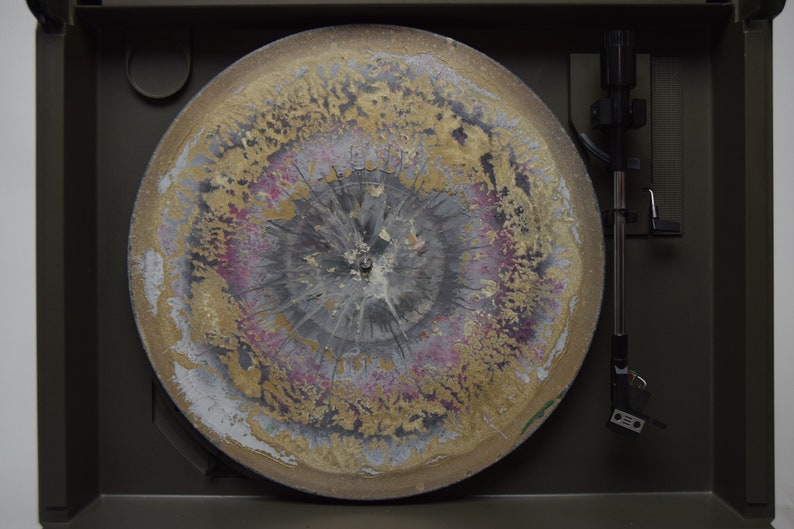 Re Purposed Vinyl Hand Painted Vinyl Record Art Paint Splatter Painted Vinyl Record Vinyl Record Art Music Art