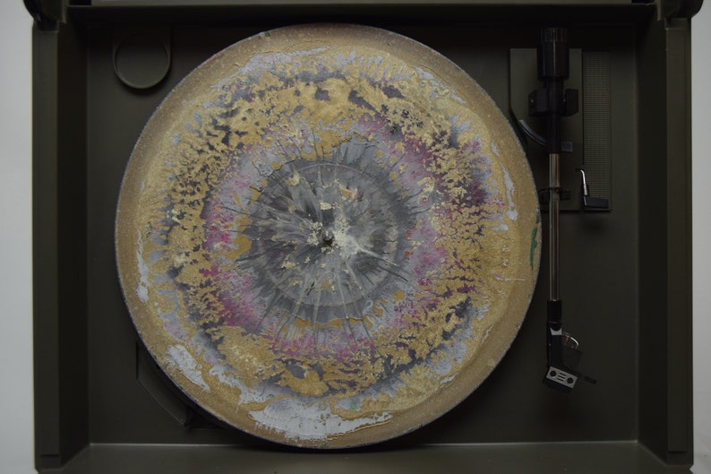 Re Purposed Vinyl Hand Painted Vinyl Record Art Paint Splatter Painted Vinyl Record Vinyl Record Art Music Art