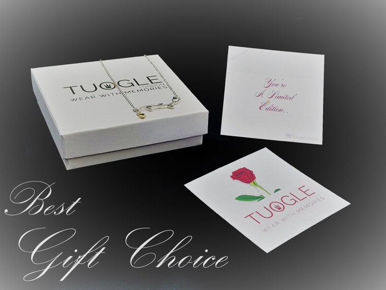 Tuogle London S925 Sterling Silver Rose Flower Necklace Necklace for Girlfriend Anniversary Gift for Her
