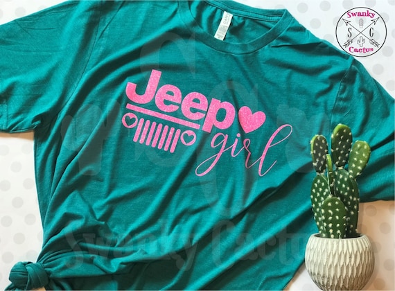 Jeep Girl tee Teal triblend Bella Canvas Jeep shirt | Etsy