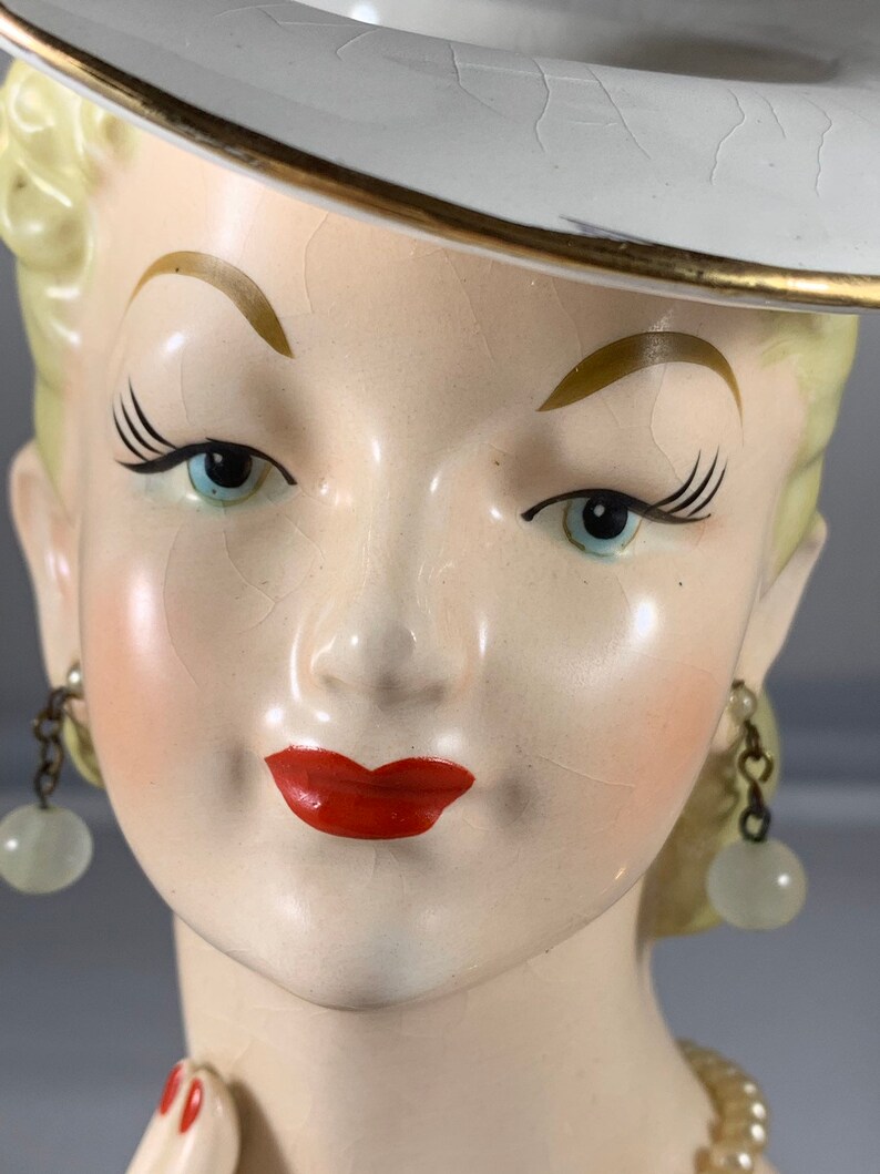 Lady Head Vase Vintage Napco C2637C Sophisticated 7 Etsy