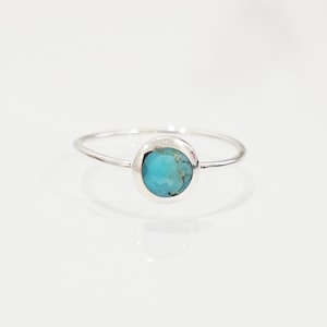 Sterling Silver Turquoise Ring, 925 Dainty Ring, Turquoise Minimalist Ring for Women, Gift for Her, Pointer Ring, Thumb Ring