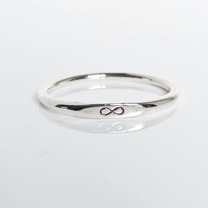 Dainty Sterling Silver Infinity Ring, Minimalist Promise Ring