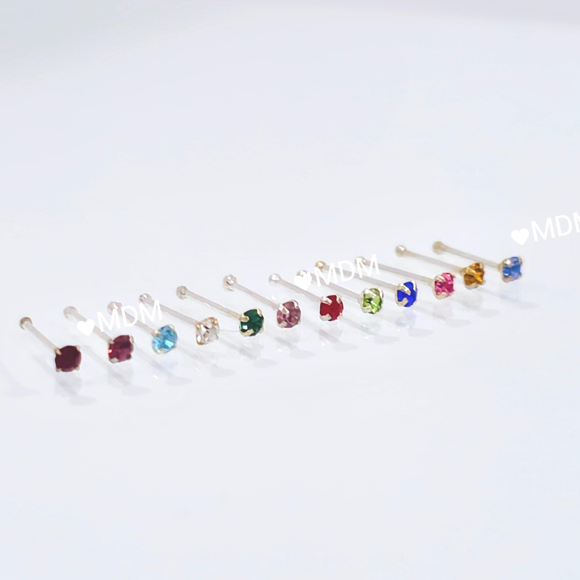Sterling Silver Tiny Nose Stud, Small 925 Silver Nose earrings, Hypoallergenic Nose Piercing Jewelry, Dainty Nose Stud for Women & Men