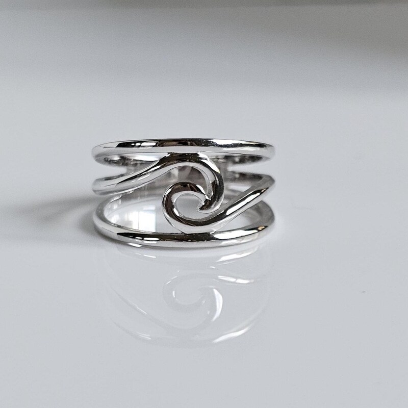 Rolling Waves Sterling Silver Ring main image 1