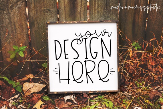 Wood Sign Mockup Real Wood Frame Mockup
