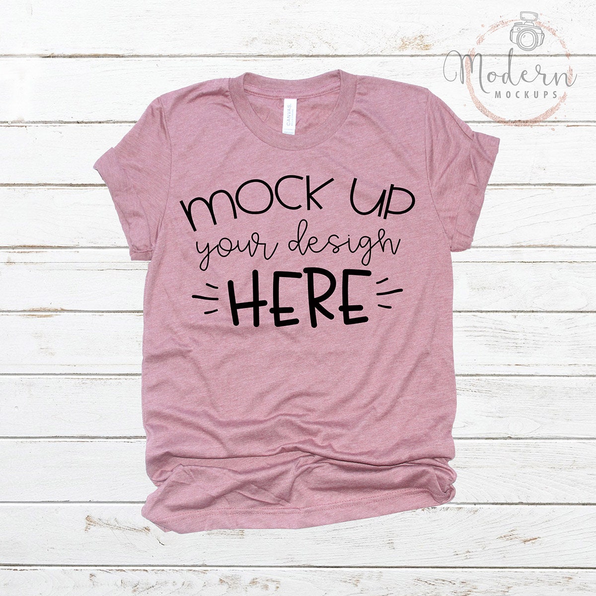 Mock Up Bella Canvas 3001 Heather Mauve Unisex Mockup White Etsy