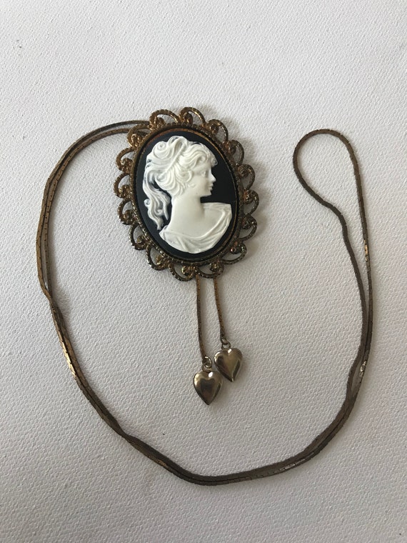 1950s Cameo Bolo Tie