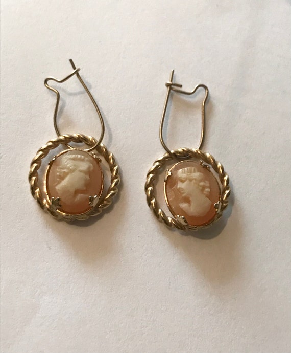 Vintage Cameo Earrings - image 1