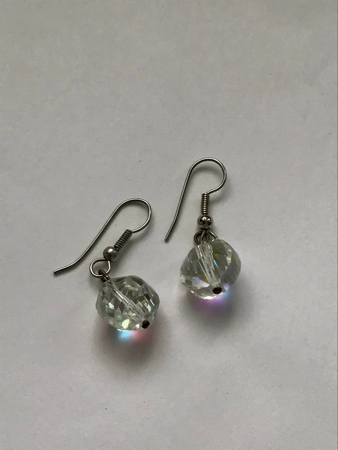 Vintage Crystal Drop Earrings Etsy