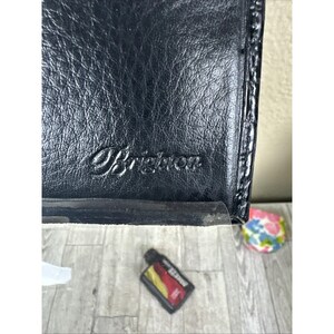 Brighton Central Park Black Crossbody Bag With Organizer Suede Black Trim EUC image 10