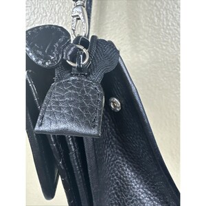 Brighton Central Park Black Crossbody Bag With Organizer Suede Black Trim EUC image 17