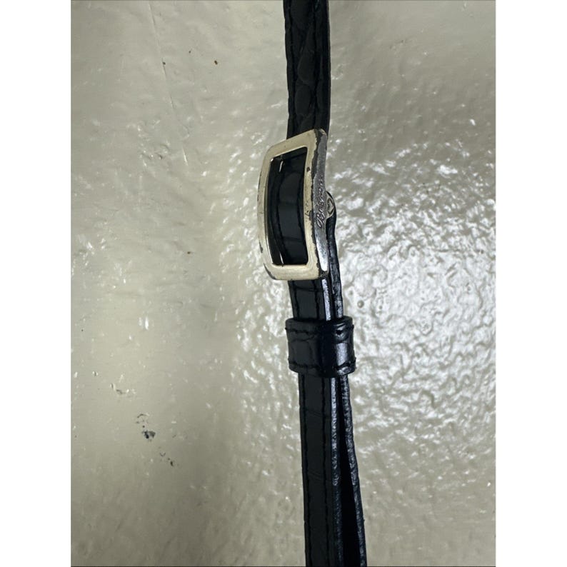 Brighton Central Park Black Crossbody Bag With Organizer Suede Black Trim EUC image 3