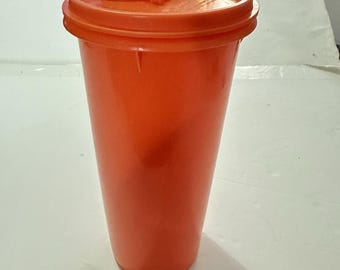 Vintage Tupperware Orange Großer Krug 262 13 Orangefarbener Flip Top Deckel 603 2