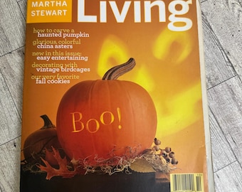 Martha Stewart Living Magazine Octobre 2002 Halloween, numéro d'automne, recette de citrouilles