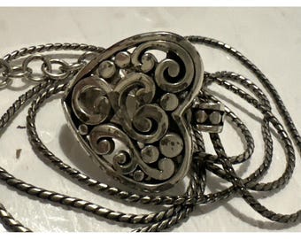 Brighton Love Lock Silber Herz Clip Lanyard ID Halter 32 "Halskette