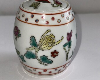 Feine Mini-Chinesische Blumen Deckel-Ingwer-Glas Mit Mark Jingdezhen